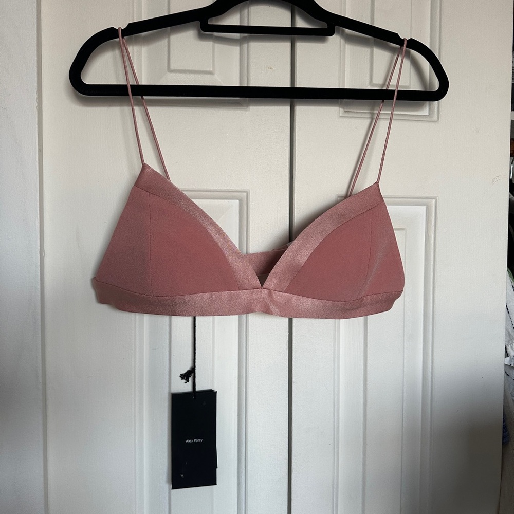 Alex Perry Blush Satin Bralette - Picture 5 of 8